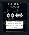 4 Jogos - Custer's Revenge / Burning Desire / Knight on the Town / Gigolo Atari cartridge scan