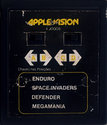 4 Jogos - Enduro / Space Invaders / Defender / Megamania Atari cartridge scan