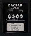 4 Jogos - Football / Missile Command / Mouse Trap / Star Voyager Atari cartridge scan