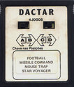 4 Jogos - Football / Missile Command / Mouse Trap / Star Voyager Atari cartridge scan