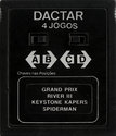 4 Jogos - Grand Prix / River III / Keystone Kapers / Spiderman Atari cartridge scan