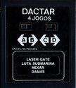 4 Jogos - Laser Gate / Luta Submarina / Nexar / Damas Atari cartridge scan