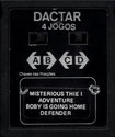 4 Jogos - Misterious Thie I / Adventure / Boby Is Going Home / Defender Atari cartridge scan