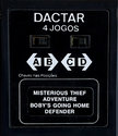 4 Jogos - Misterious Thief / Adventure / Boby's Going Home / Defender Atari cartridge scan