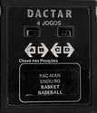 4 Jogos - Pac-Man / Enduro / Basket / Baseball Atari cartridge scan