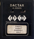 4 Jogos - Pinball / Basket / Baseball / Golf Atari cartridge scan