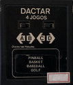 4 Jogos - Pinball / Basket / Baseball / Golf Atari cartridge scan