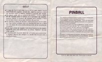 4 Jogos - Pinball / Basket / Baseball / Golf Atari instructions