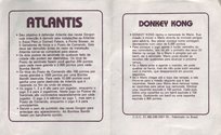 4 Jogos - River I / Atlantis / Donkey-Kong / Pac-Man Atari instructions