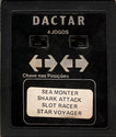 4 Jogos - Sea Monter / Shark Attack / Slot Racer / Star Voyager Atari cartridge scan