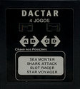 4 Jogos - Sea Monter / Shark Attack / Slot Racer / Star Voyager Atari cartridge scan