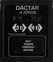 4 Jogos - Sky / Tennis / Freeway / Boxing Atari cartridge scan