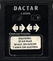 4 Jogos - Squirrel / Star War / Space Invaders / Tanks em Guerra Atari cartridge scan