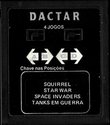 4 Jogos - Squirrel / Star War / Space Invaders / Tanks em Guerra Atari cartridge scan