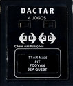 4 Jogos - Star Man / Pit / Pooyan / Sea Quest Atari cartridge scan