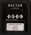4 Jogos - Ursinho Esperto / TRON / Pinball / Volley Atari cartridge scan