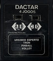 4 Jogos - Ursinho Esperto / TRON / Pinball / Volley Atari cartridge scan