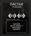 4 Jogos - Venture / Sexta-Feira 13 / Frostbite / Entobed Atari cartridge scan