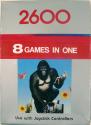 8-Games - Fishing / Frog / Enduro / Boxing / Donkey Kong / River Raid / Pac Man / Soccer Atari cartridge scan