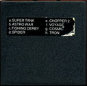 8 in 1 - Super Tank / Astro War / Fishing Derby / Spider / Chopper 2 / Voyage / Cosmic / TRON Atari cartridge scan