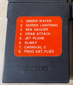 8 in 1 - Under Water / Guided Lightning / Sea Saucer / Crab Attack / Jet Plane / Slinky / Carnival 2 / Frog Eat Flies Atari cartridge scan