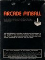 Arcade Pinball Atari cartridge scan