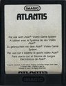 Atlantis Atari cartridge scan