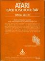 Back to School Pak Atari cartridge scan