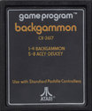 Backgammon Atari cartridge scan