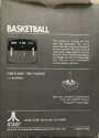 Basketball Atari cartridge scan