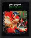 Berzerk Atari cartridge scan