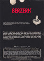 Berzerk Atari cartridge scan
