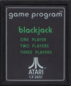 Blackjack Atari cartridge scan