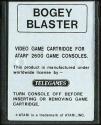 Bogey Blaster Atari cartridge scan