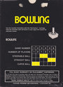 Bowling Atari cartridge scan