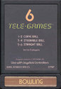 Bowling Atari cartridge scan