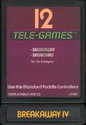 Breakaway IV Atari cartridge scan