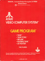 Combat Atari cartridge scan