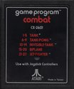 Combat Atari cartridge scan