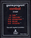 Combat Atari cartridge scan