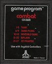 Combat Atari cartridge scan