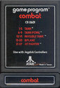 Combat Atari cartridge scan