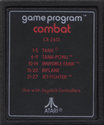 Combat Atari cartridge scan