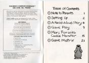 Cookie Monster Munch Atari instructions