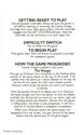 Cosmic Creeps Atari instructions