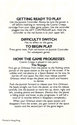 Cosmic Creeps Atari instructions