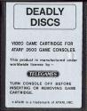 Deadly Discs Atari cartridge scan