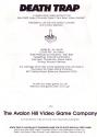 Death Trap Atari instructions