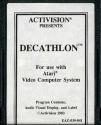 Activision Decathlon (The) Atari cartridge scan