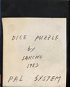 Dice Puzzle Atari cartridge scan